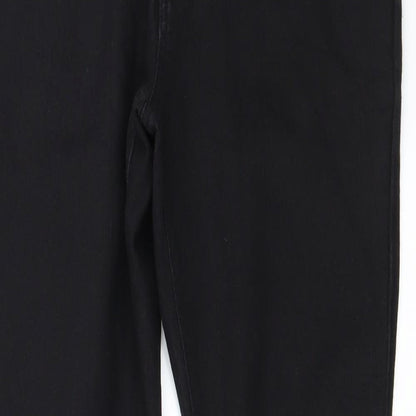 Womens UK Size 12 Preworn Regular Fit Skinny Black Jeans