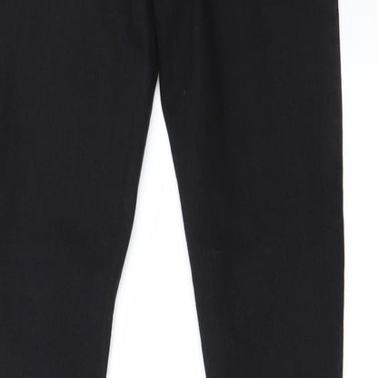Womens UK Size 12 Preworn Regular Fit Skinny Black Jeans