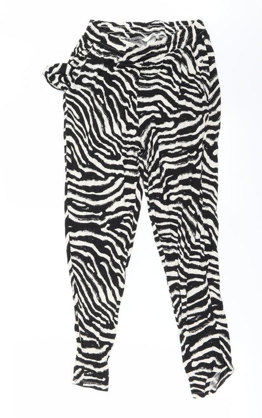 Womens UK Size S H&M Regular Fit  White Trousers