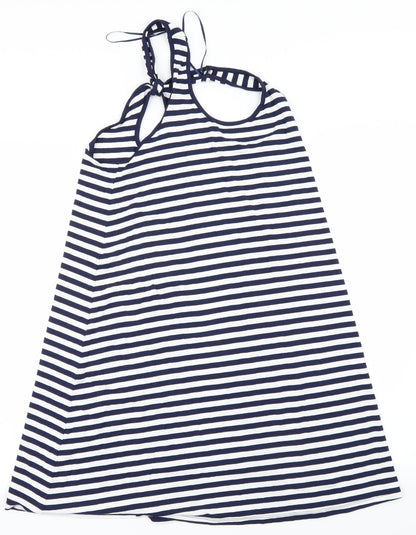 George Womens White Striped  A-Line  Size 8