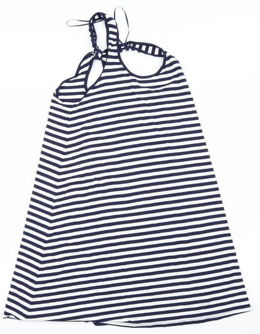 George Womens White Striped  A-Line  Size 8