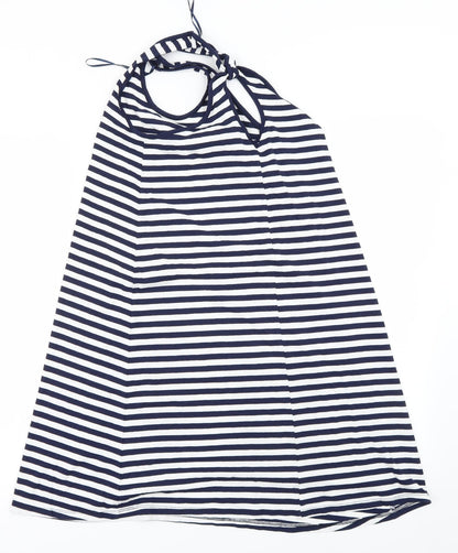 George Womens White Striped  A-Line  Size 8