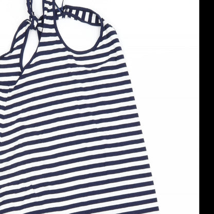 George Womens White Striped  A-Line  Size 8