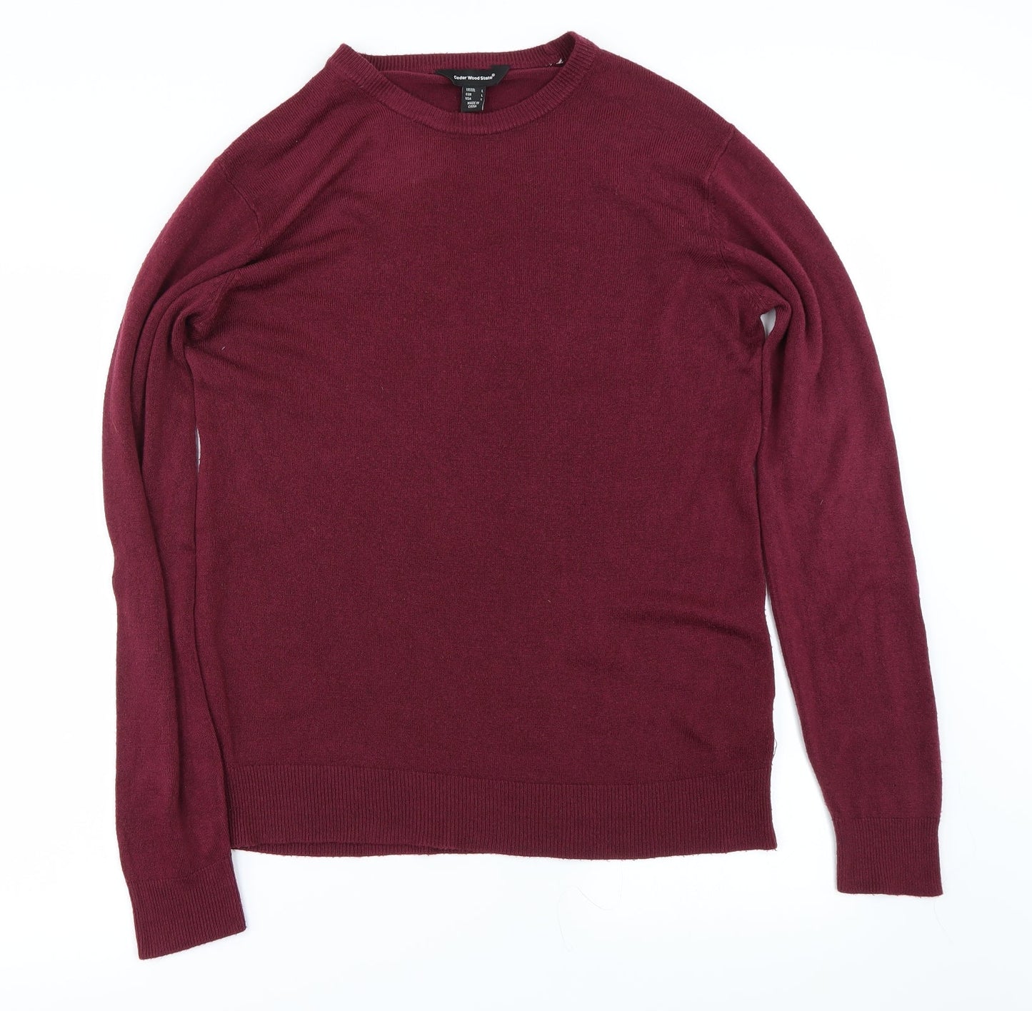 Cedar Wood State Mens Purple   Pullover Jumper Size L