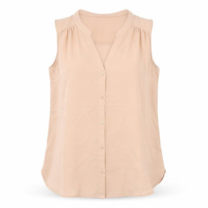 H&M Womens Beige   Basic Button-Up Size S