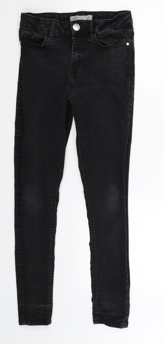George Womens Black  Denim Jegging Jeans Size 8 L25 in