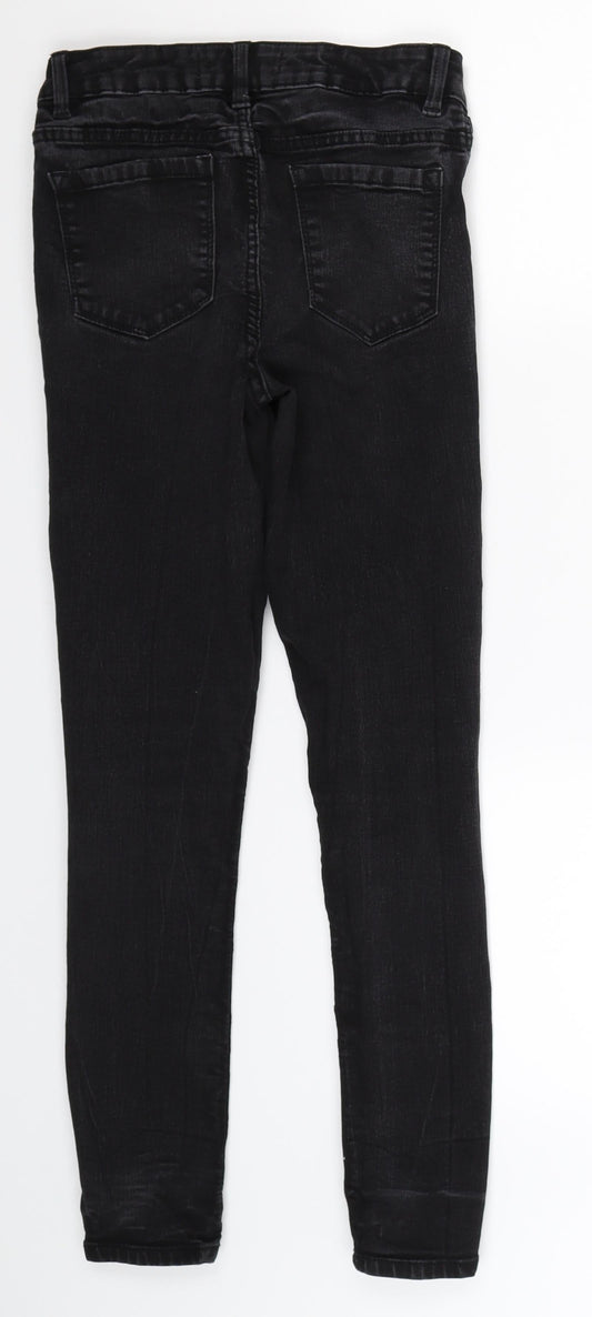 George Womens Black  Denim Jegging Jeans Size 8 L25 in