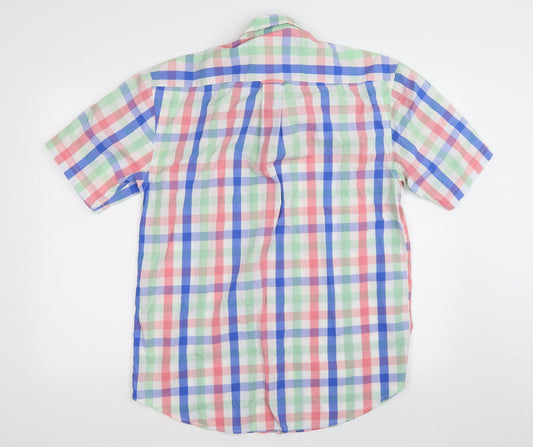 Savile Row Mens Multicoloured Check   Button-Up Size M
