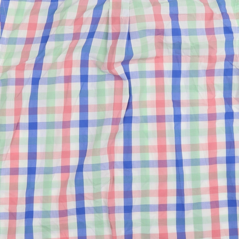 Savile Row Mens Multicoloured Check   Button-Up Size M