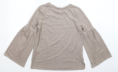 F&F Womens Beige  Knit Pullover Jumper Size 12