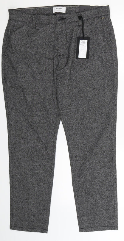 ONLY & SONS Womens Grey   Trousers  Size 32 L30 in