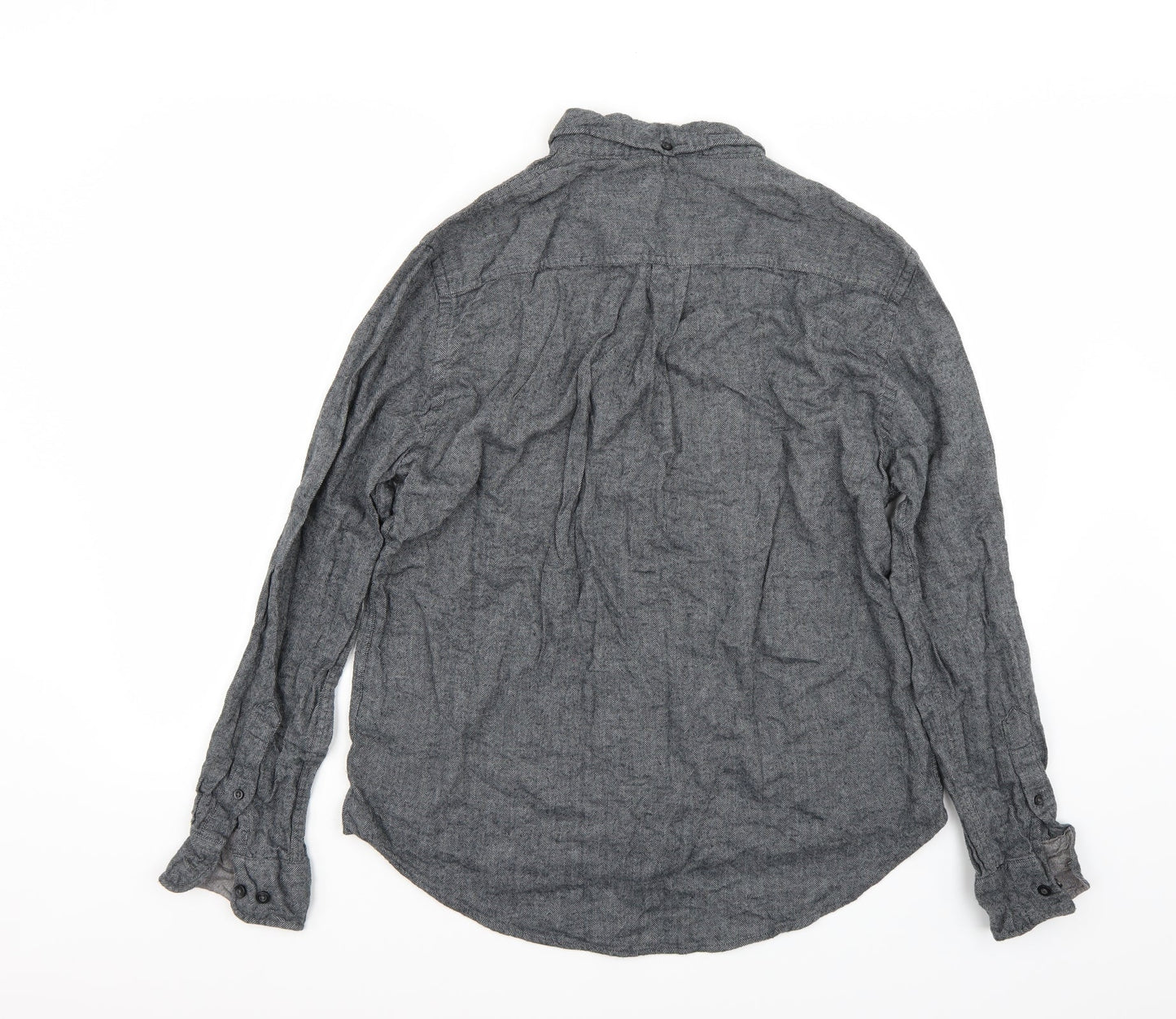 Avenue Mens Grey    Button-Up Size L