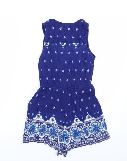 H&M Womens Blue   Playsuit One-Piece Size 4