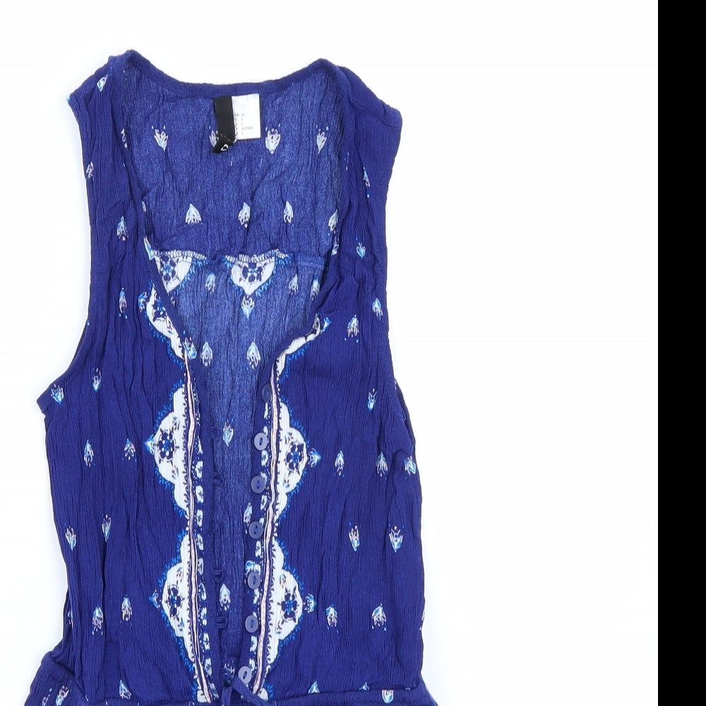 H&M Womens Blue   Playsuit One-Piece Size 4