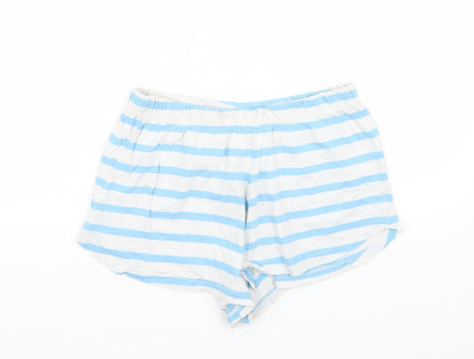 ASOS Womens Blue Striped  Sweat Shorts Size 8