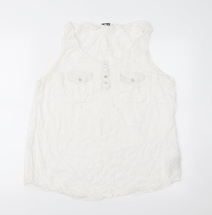 Womens UK Size 16 New Look White Basic Blouse