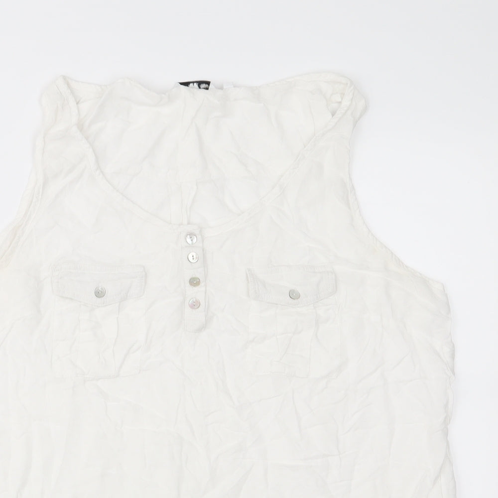 Womens UK Size 16 New Look White Basic Blouse