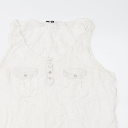 Womens UK Size 16 New Look White Basic Blouse