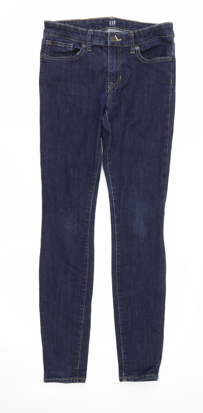 Gap Womens Blue  Denim Skinny Jeans Size 26 in L28 in
