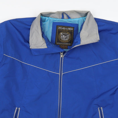 Atlas Mens Blue   Jacket Coat Size S
