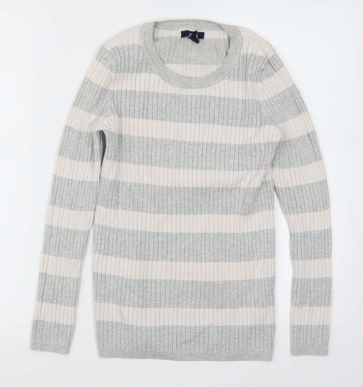 Gap Womens Grey Striped  Pullover Jumper Size M