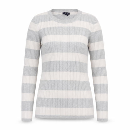 Gap Womens Grey Striped  Pullover Jumper Size M