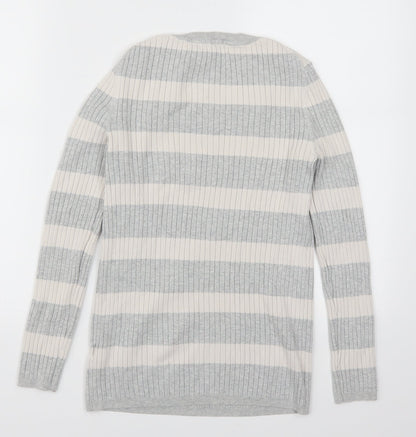 Gap Womens Grey Striped  Pullover Jumper Size M