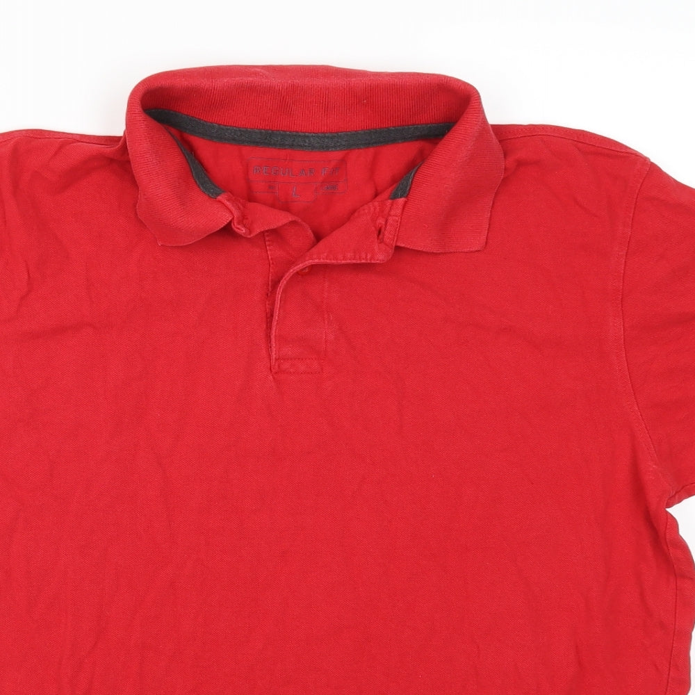 Primark Mens Red    Polo Size L