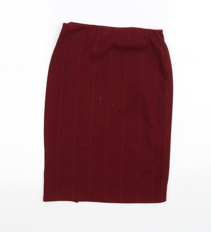 PRETTYLITTLETHING Womens Red   Maxi Skirt Size 10