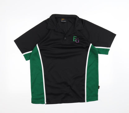 Falcon Mens Black    Polo Size L