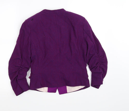 H&M Womens Purple   Overcoat Coat Size 10