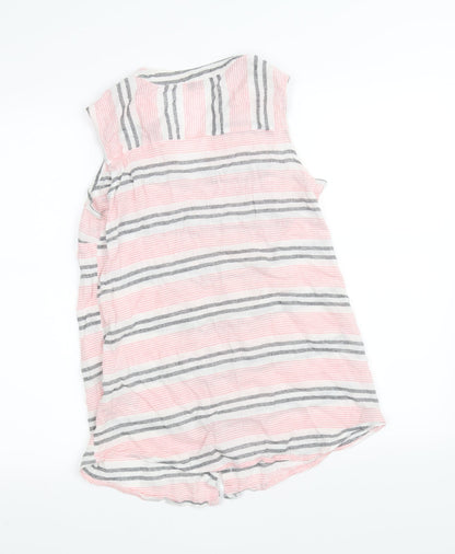 Papaya Womens Pink Striped  Basic Button-Up Size 14