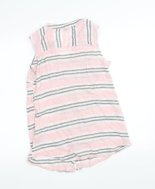 Papaya Womens Pink Striped  Basic Button-Up Size 14