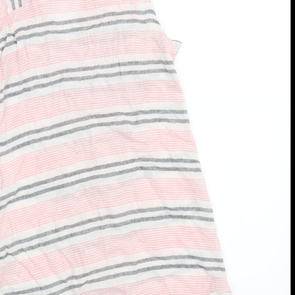 Papaya Womens Pink Striped  Basic Button-Up Size 14