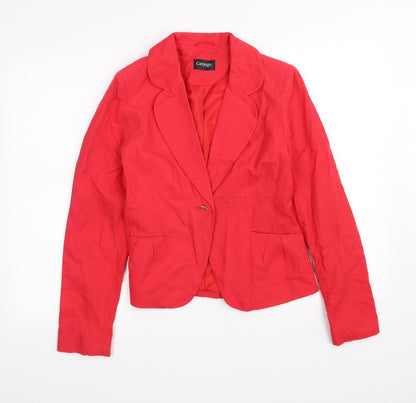 George Womens Red   Overcoat Coat Size 10