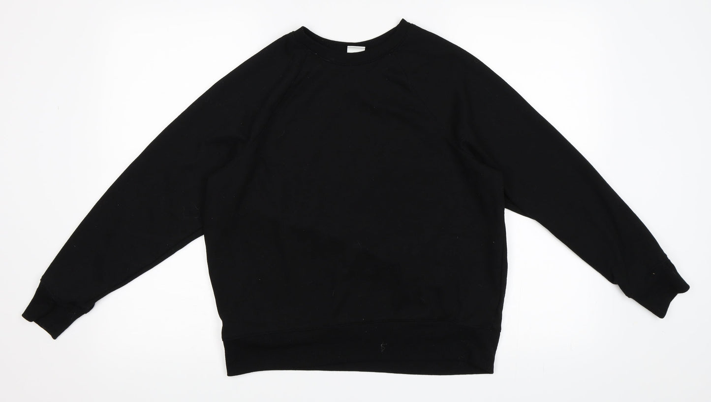 H&M Womens Black   Pullover Sweatshirt Size S