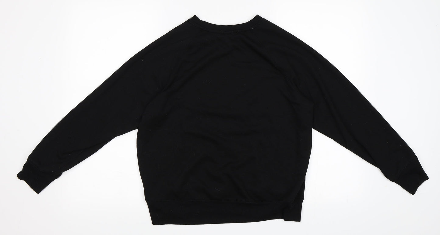 H&M Womens Black   Pullover Sweatshirt Size S