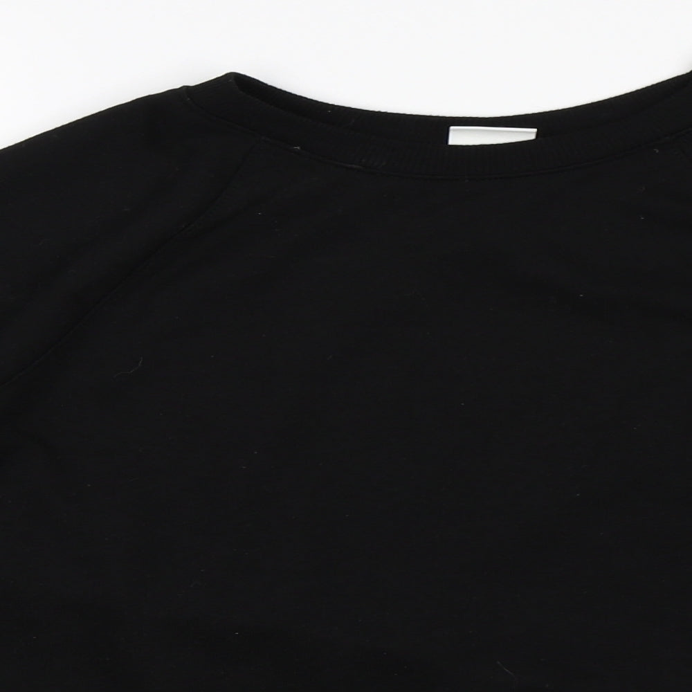 H&M Womens Black   Pullover Sweatshirt Size S