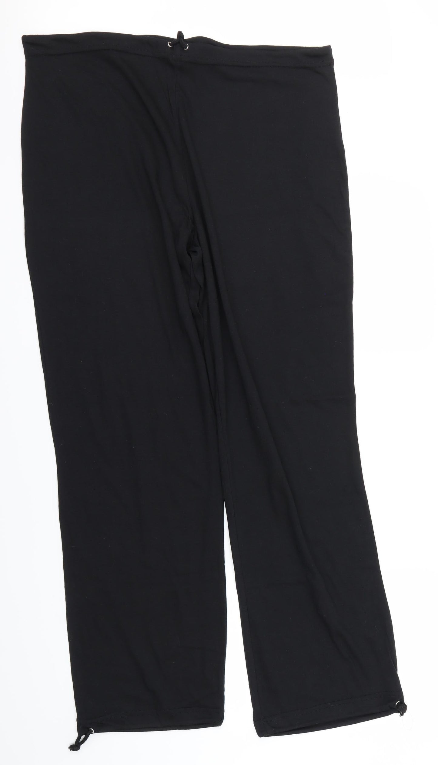 Womens UK Size 16 Kit Regular Fit Sweatpants Black Trousers