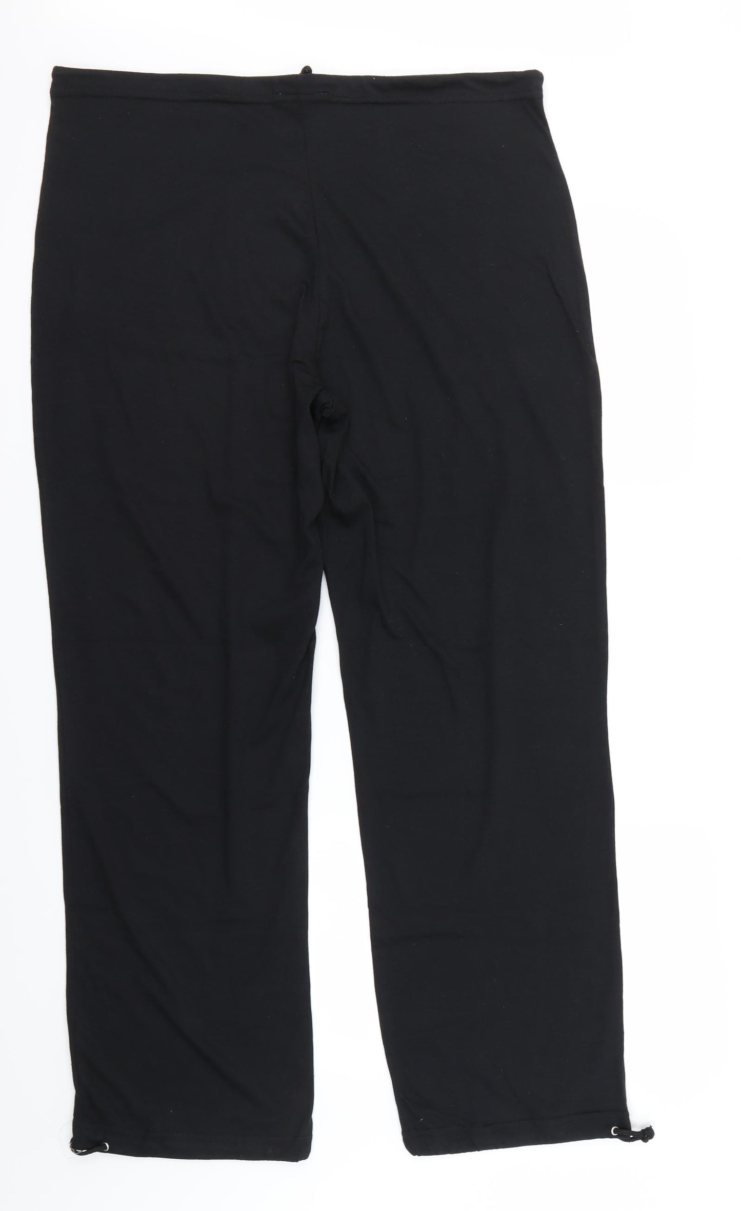 Womens UK Size 16 Kit Regular Fit Sweatpants Black Trousers