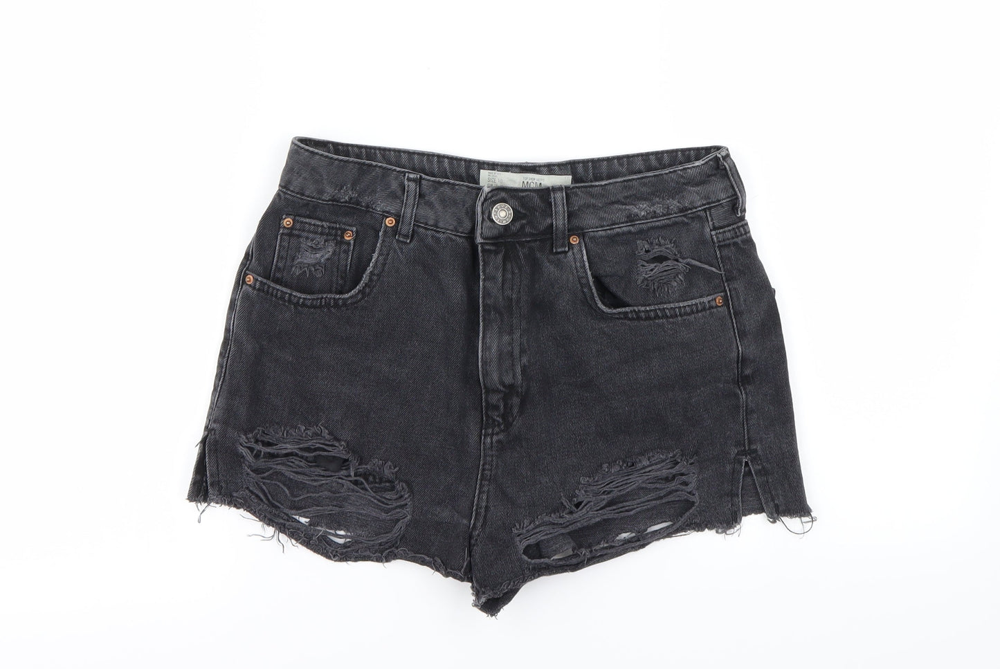 Topshop Womens Black   Cut-Off Shorts Size 10