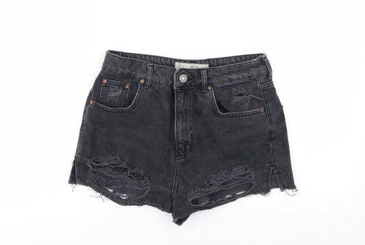 Topshop Womens Black   Cut-Off Shorts Size 10