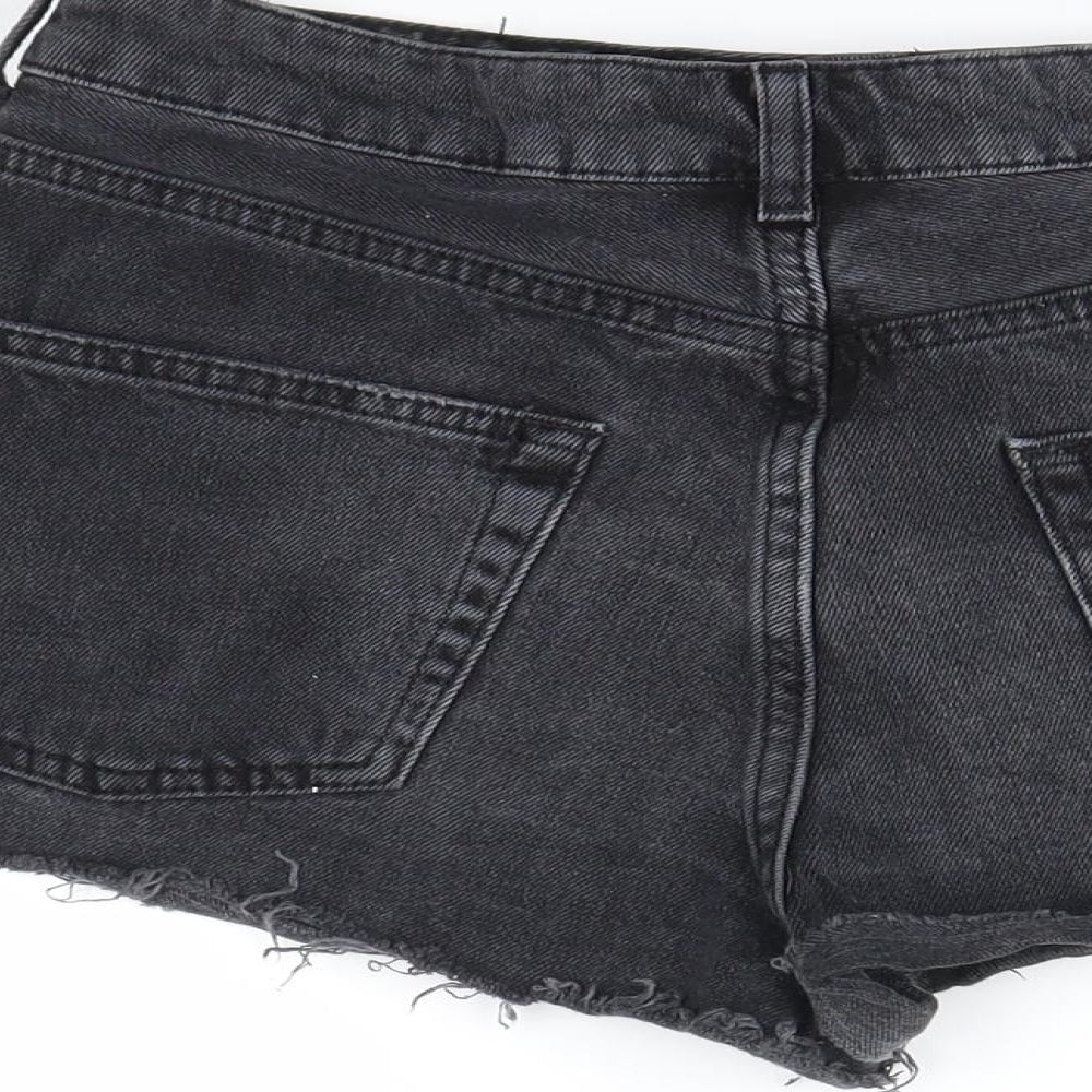 Topshop Womens Black   Cut-Off Shorts Size 10