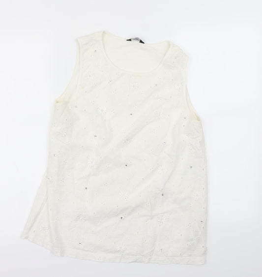 F&F Womens Ivory   Basic Tank Size 10