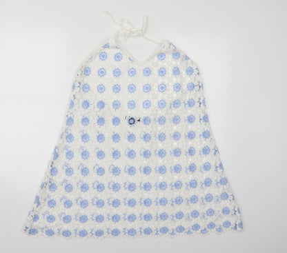 Atmosphere Womens White Floral  A-Line  Size L  - Beachwear