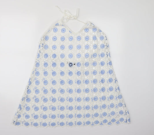 Atmosphere Womens White Floral  A-Line  Size L  - Beachwear