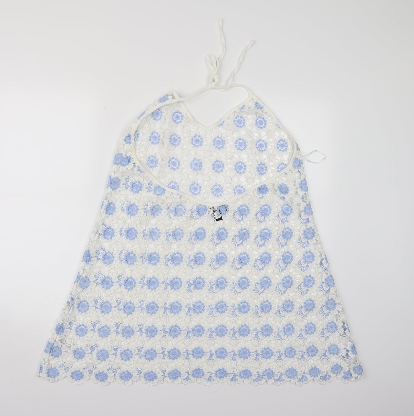 Atmosphere Womens White Floral  A-Line  Size L  - Beachwear