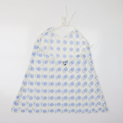 Atmosphere Womens White Floral  A-Line  Size L  - Beachwear