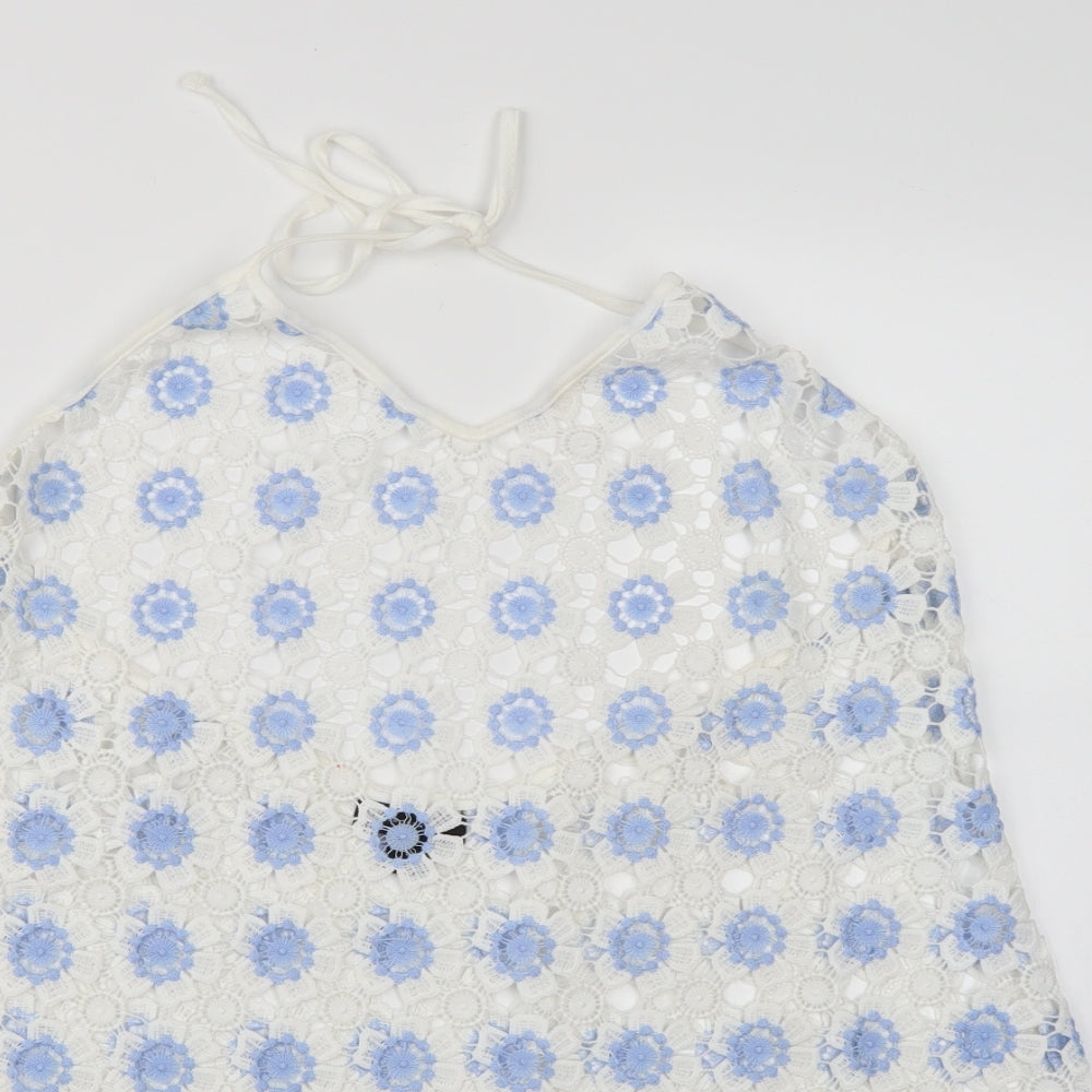 Atmosphere Womens White Floral  A-Line  Size L  - Beachwear