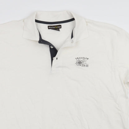 Atlas for Men Mens White    Polo Size M